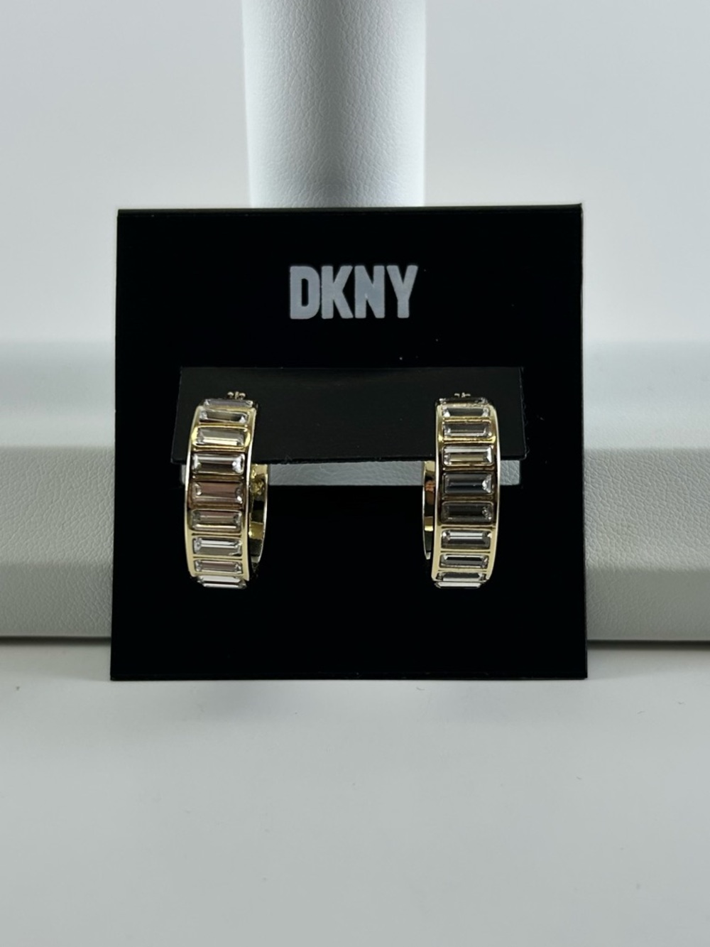 DKNY Gold Tone Cross Stud Earrings - Gold